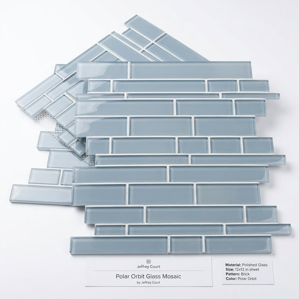 POLAR ORBIT GLASS MOSAIC TILE 20qty per box