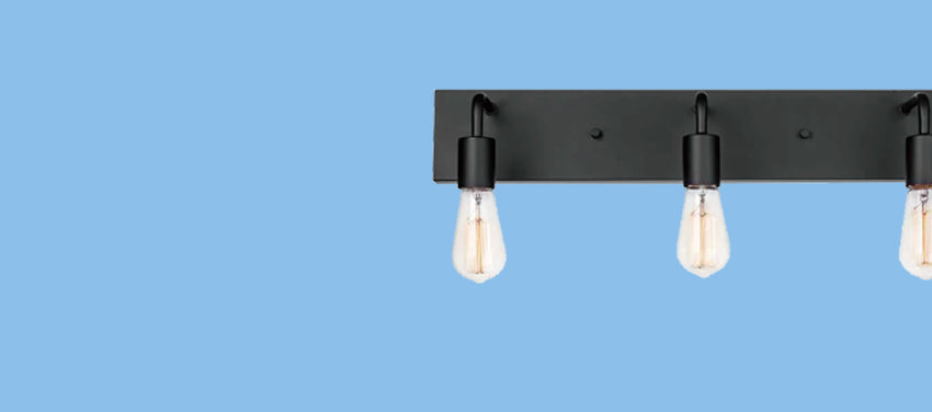3-Light Matte Black Vanity Light